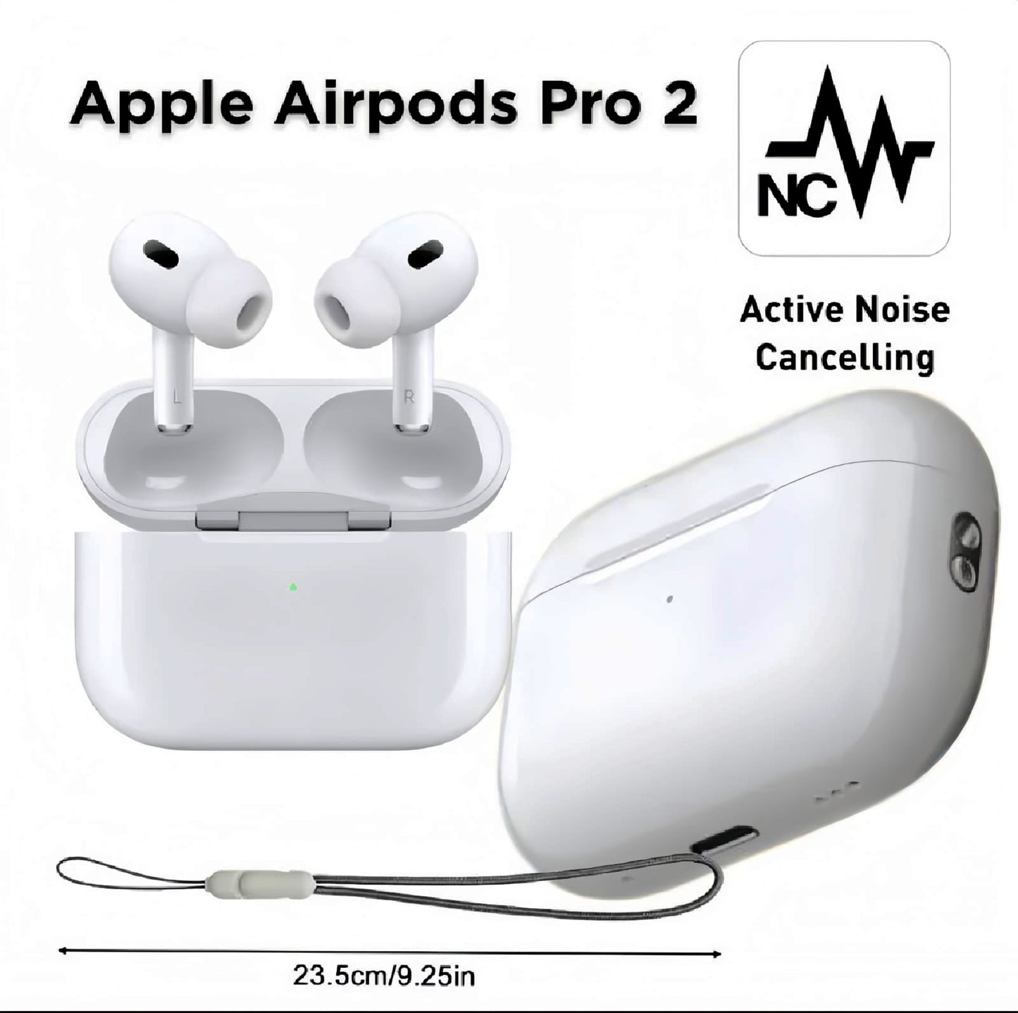 AirPods Pro 2nd Generation Replica Wireless Earbuds – Premium Bluetooth Earphones With Charging Case