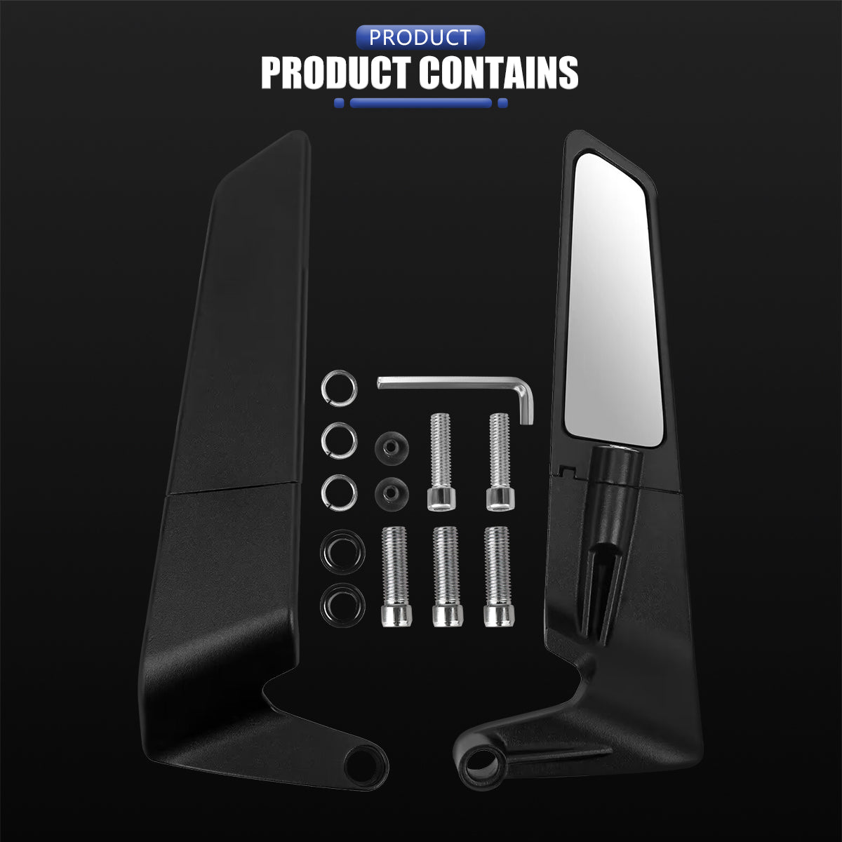 Universal Motorcycle Wind Wing Rearview Mirrors